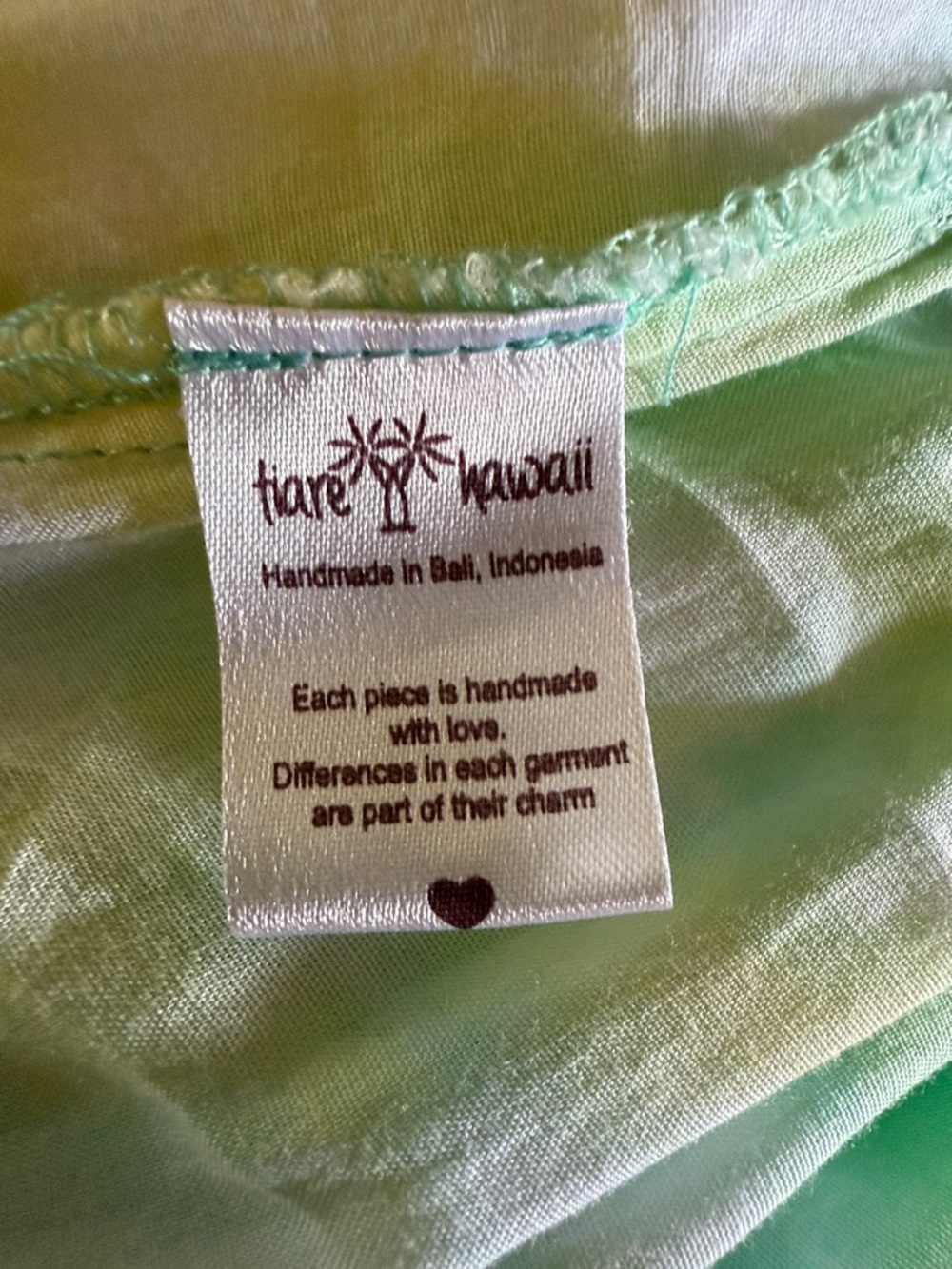 Tiare Hawaii Strapless Tie-Dye Maxi Dress in Mint & Yellow - Picture 9 of 10
